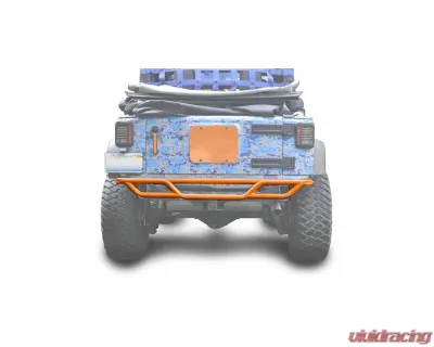 Steinjager Bumpers Wrangler JK 2007-2018 Bumper, Rear, Tube Fluorescent Orange - J0048159
