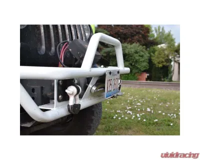 Steinjager License Plate Relocation Kit Wrangler JK 2007-2018 Fits Steinjager Tube Bumper with Hawse Fairlead Bare - J0048427