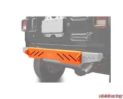 Steinjager Bumpers Wrangler JL 2018 to Present Bumper, Rear Cap Style Fluorescent Orange - J0048619