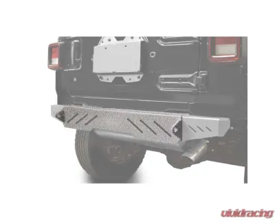 Steinjager Bumpers Wrangler JL 2018 to Present Bumper, Rear Cap Style Gray Hammertone - J0048629