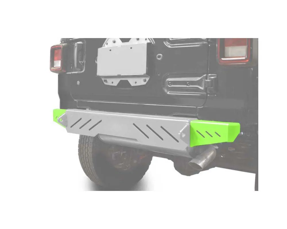 Steinjager Bumpers Wrangler JL 2018 to Present Bumper End Caps, Rear Cap Style Neon Green - J0048595