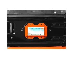 Steinjager Rear License Plate Relocator  Wrangler JL 2018 to Present Fluorescent Orange