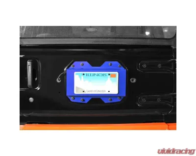 Steinjager Rear License Plate Relocator Wrangler JL 2018 to Present Southwest Blue - J0048641
