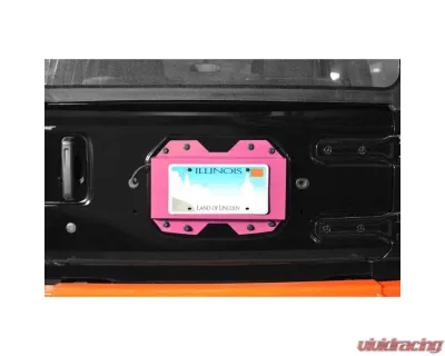 Steinjager Rear License Plate Relocator Wrangler JL 2018 to Present Pinky - J0048645