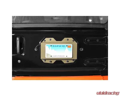 Steinjager Rear License Plate Relocator Wrangler JL 2018 to Present Military Beige - J0048647
