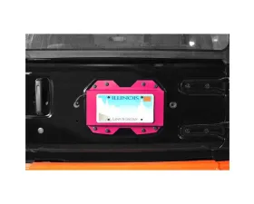 Steinjager Rear License Plate Relocator  Wrangler JL 2018 to Present Hot Pink