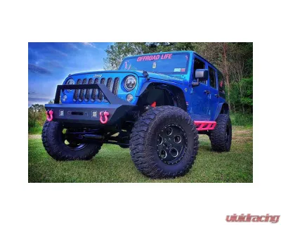 Steinjager Grab Handle Kit Wrangler JK 2007-2018 Rigid Design Front Hot Pink - J0046505