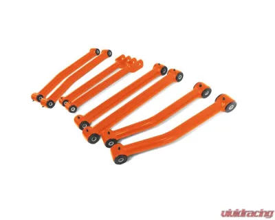 Steinjager 2.5-4.0 Inch Lift Control Arms Kit Fluorescent Orange Wrangler JK 2007-2018 - J0049095