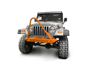 Steinjager Front Bumper w/ Stinger Fluorescent Orange Jeep Wrangler TJ 1997-2006