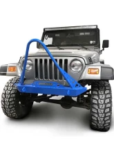 Steinjager Front Bumper w/ Stinger Playboy Blue Jeep Wrangler TJ 1997-2006                                     - J0049289 - Image 3