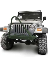 Steinjager Front Bumper w/ Stinger Locas Green Jeep Wrangler TJ 1997-2006                                     - J0049293 - Image 3