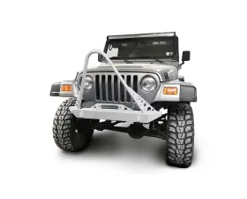 Steinjager Front Bumper w/ Stinger Cloud White Jeep Wrangler TJ 1997-2006