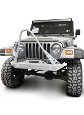 Steinjager Front Bumper w/ Stinger Cloud White Jeep Wrangler TJ 1997-2006                                     - J0049298 - Image 3