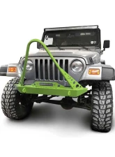Steinjager Front Bumper w/ Stinger Gecko Green Jeep Wrangler TJ 1997-2006                                     - J0049300 - Image 3
