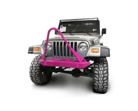 Steinjager Front Bumper w/ Stinger Hot Pink Jeep Wrangler TJ 1997-2006