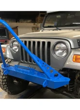 Steinjager Front Bumper w/ Stinger Cloud White Jeep Wrangler TJ 1997-2006                                     - J0049298 - Image 2