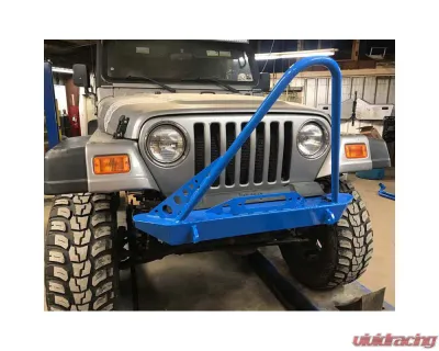 Steinjager Front Bumper w/ Stinger Cloud White Jeep Wrangler TJ 1997-2006 - J0049298
