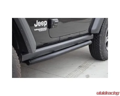 Steinjager Ace Engineering Armor Rock Sliders Black Jeep Wrangler JL 2 Door 2018-2023 - J0055035
