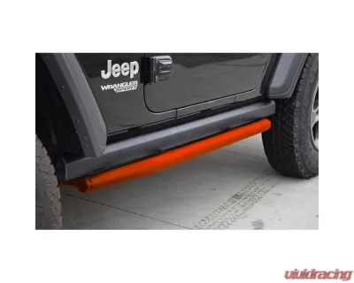 Steinjager Ace Engineering Armor Rock Sliders Fluorescent Orange Jeep Wrangler JL 2 Door 2018-2023 - J0055036