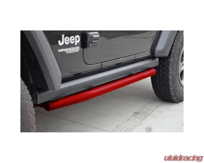 Steinjager Ace Engineering Armor Rock Sliders Red Baron Jeep Wrangler JL 2 Door 2018-2023 - J0055037