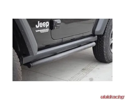 Steinjager Ace Engineering Armor Rock Sliders Gray Hammertone Jeep Wrangler JL 2 Door 2018-2023 - J0055046