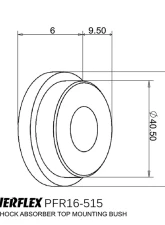 Powerflex 32mm Street Type Shock Top Mount Bushing Fiat 500                                     - PFR16-515 - Image 2