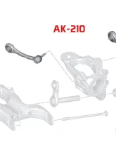 Godspeed Project Adjustable Rear Camber and Toe Kit with Spherical Bearings BMW X5 E70 2007-2013                                     - AK-210-A - Image 6