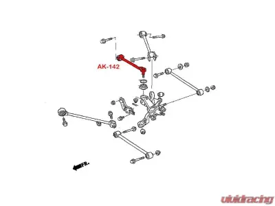 Godspeed Project Set of 2 Adjustable Camber Rear Arms With Spherical Bearings And Ball Joints Honda Accord CM 2003-2007 - AK-142-A