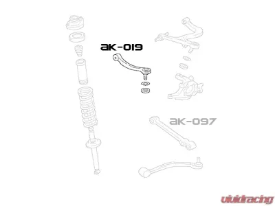 Godspeed Project Adjustable Rear Toe Arms Mitsubishi Lancer Evolution CZ4A 2008-2015 - AK-019-B