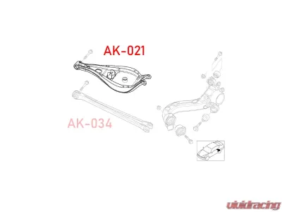 Godspeed Project Adjustable Rear Toe Arms w | | Bucket Delete BMW 3-Series E46 1999-2006 - AK-021
