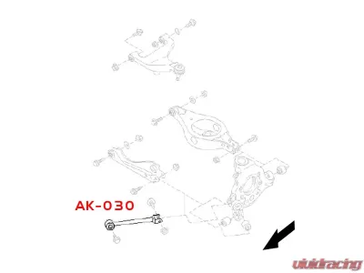 Godspeed Project Adjustable Camber Rear Traction Rod Infiniti Q45 2002-2006 - AK-030-D