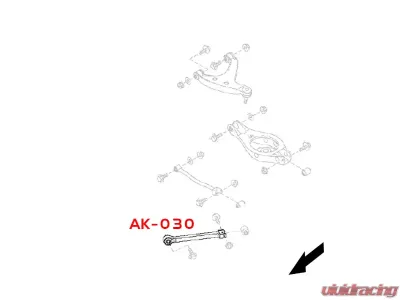 Godspeed Project Adjustable Camber Rear Traction Rod Infiniti Q45 2002-2006 - AK-030-D