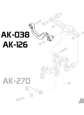 Godspeed Project Adjustable Rear Camber Arms Audi A3 | A3 Quattro 8V 2014-2020                                     - AK-038-M - Image 5