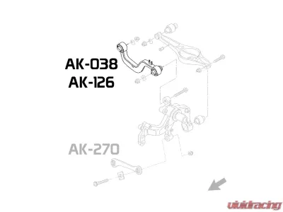 Godspeed Project Adjustable Rear Camber Arms Audi A3 | A3 Quattro 8V 2014-2020 - AK-038-M