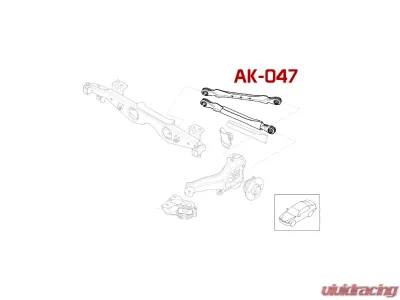 Godspeed Project Adjustable Rear Control Arms Spherical Bearings Mini Copper 2002-2013 - AK-047-A