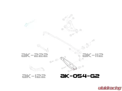Godspeed Project Gen2 Adjustable Rear Lower Control Arms Subaru WRX | WRX STI 2015-2021 - AK-054-G2-D