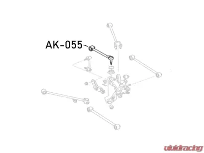 Godspeed Project Adjustable Rear Camber Arms w | | Ball Joints Acura CL YA4 2001-2003 - AK-055-C