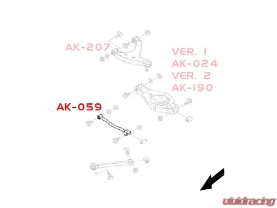 Godspeed Project Adjustable Camber Rear Lower Arms Infiniti Q40 2014-2015 - AK-059-C