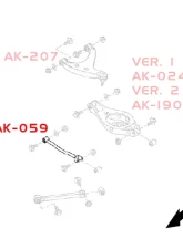 Godspeed Project Adjustable Camber Rear Lower Arms Infiniti G37 2008-2013                                     - AK-059-B - Image 6