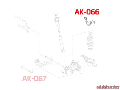 Godspeed Project Adjustable Camber Rear Control Arms Lexus ES 2019-2023 - AK-066-H