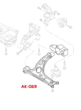 Godspeed Project Adjustable Tubular Front Lower Control Arms Audi TT | TT Quattro 8J 2008-2015                                     - AK-069-G - Image 5