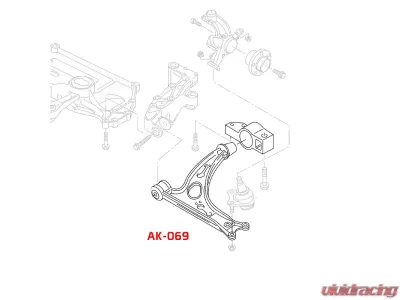 Godspeed Project Adjustable Tubular Front Lower Control Arms Audi TT | TT Quattro 8J 2008-2015 - AK-069-G