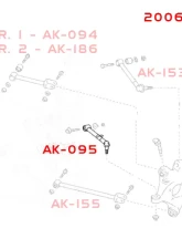 Godspeed Project Adjustable Rear Toe Arms Lexus IS F 2008-2014                                     - AK-095-C - Image 4