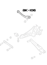 Godspeed Project Adjustable Rear Camber Arms Mitsubishi Outlander Sport GA 2011-2017                                     - AK-106-D - Image 8