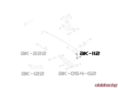 Godspeed Project Adjustable Rear Sway Bar End Links Subaru Legacy B14 2010-2014 - AK-112-D