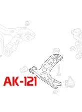 Godspeed Project Adjustable Front Lower Control Arms Audi A3 | RS3 | S3 8V 2015-2021                                     - AK-121-C - Image 5