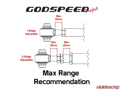 Godspeed Project Adjustable Toe Rear Lateral Links BMW 3-Series 2006-2012 - AK-137-A