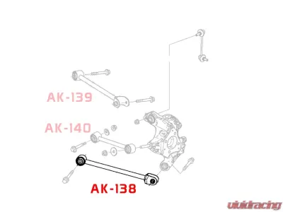 Godspeed Project Adjustable Rear Traction Arms Acura TL2009-2014 - AK-138-C