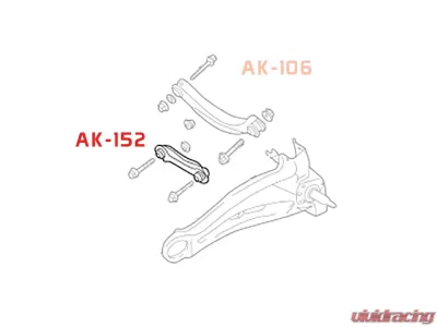 Godspeed Project Adjustable Rear Toe Arms Mitsubishi Outlander CW6 2007-2013 - AK-152-C