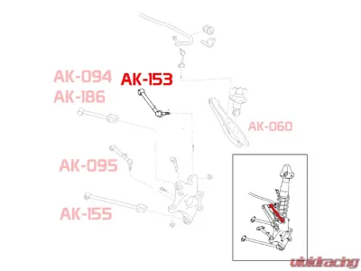 Godspeed Project Adjustable Rear Upper Camber Arms Lexus IS250 2006-2013 - AK-153-A